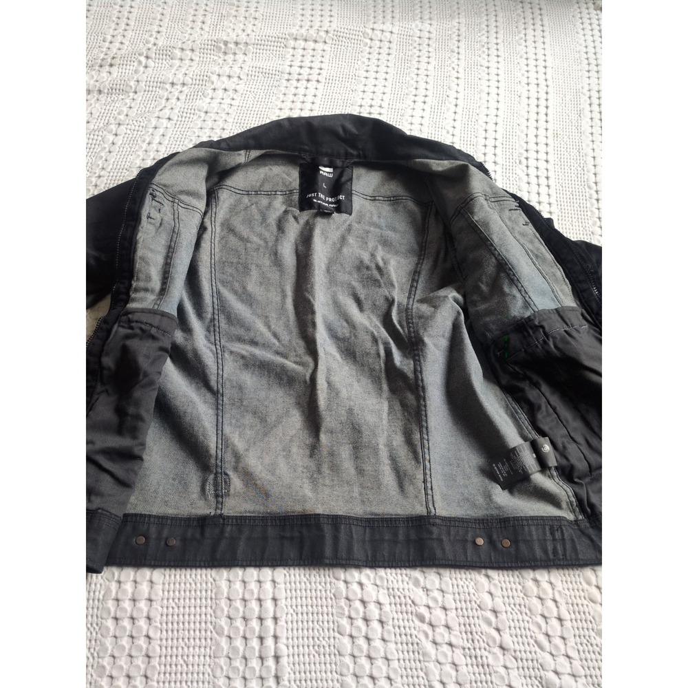 Men's Black Slim Button-Front Jacket - Picture 8 of 16